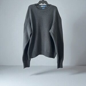 Vintage‎ Polo Ralph Lauren Sweater Knit Men XX Large Black W Purple Logo XXL